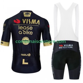 Combinaison Cycliste + Cuissard à Bretelles Visma Lease A Bike 2024 Black